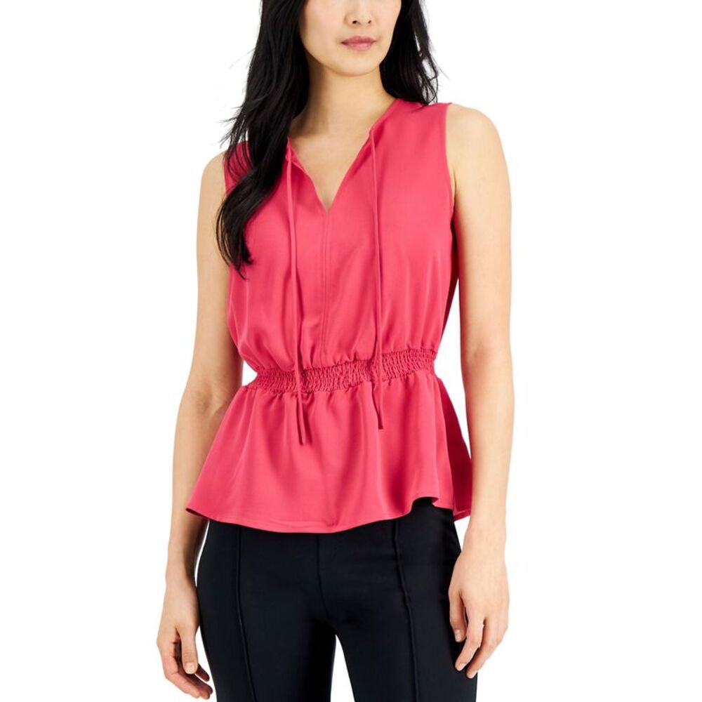 Alfani Plus Size Smocked Waist Top